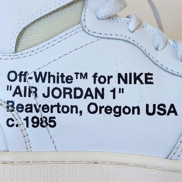 Off white × Air Jordan 1 high white "Euro" trainers - Picture 10 of 16